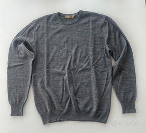 Maglione girocollo grigio scuro in lana – Conbipel