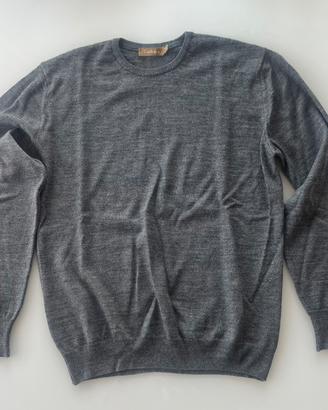 Maglione girocollo grigio scuro in lana – Conbipel