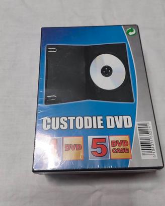 CONFEZIONE 5 CUSTODIE A LIBRO  PER CD-DVD-BLU RAY