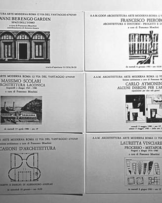 MOLTO RARI 29 INVITI GALLERIA A.A.M. ROMA ANNI '80