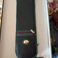 Porta cravatte da viaggio,anni 80,eco pelle