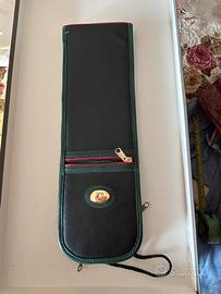 Porta cravatte da viaggio,anni 80,eco pelle