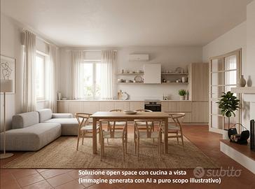 Ampia con posto auto e giardino