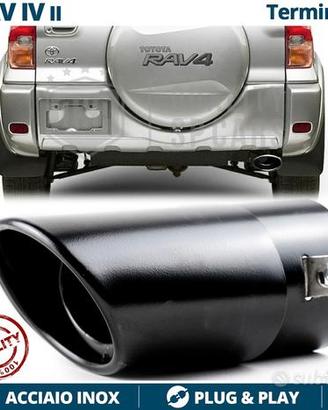 TERMINALE di Scarico per Toyota RAV4 II OVALE Nero