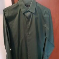 Prada camicia uomo verde ottanio tg. 40