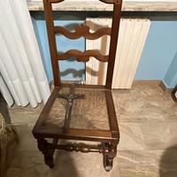 Sedia antica perfetto restauro impagliata