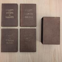 Cofanetto da quattro libri religiosi antichi 1882