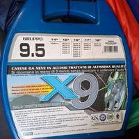 catene neve Cora  9mm gruppo 9.5 + bloccavol.auto