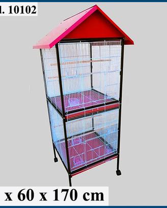 VOLIERA PER UCCELLI A DUE PIANI Cod.10102