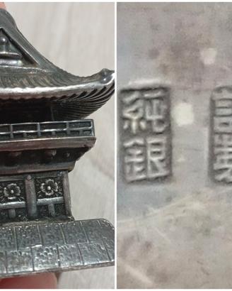 originale miniatura giapponese in argento puro
