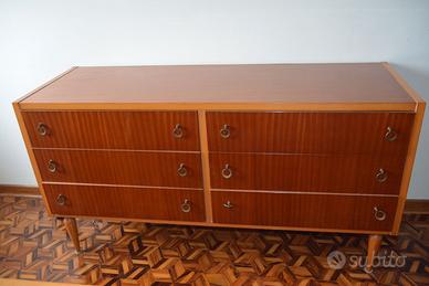 Cassettiera in legno 6 cassetti