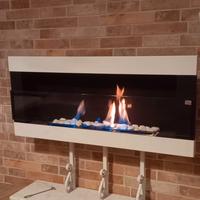 Biocamino da parete o con base in marmo