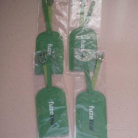 Set 4 etichette per valigia bagaglio Fuztea