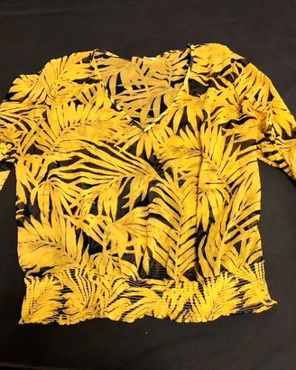Blusa semi trasparente