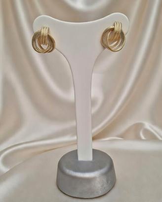 Orecchini a lobo in oro giallo 18kt