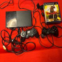 Ps2 slim con 2 controller e 3 giochi