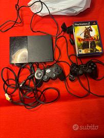 Ps2 slim con 2 controller e 3 giochi