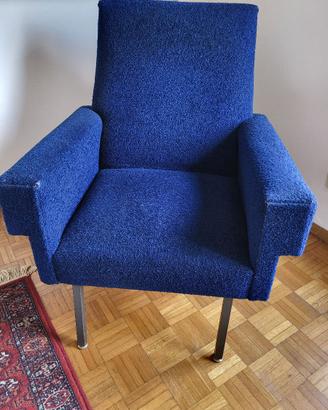 Poltrona modernariato anni '50/ '60 blu