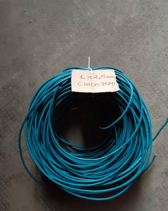 Cavo 1x2,5mm azzurro - 70mt