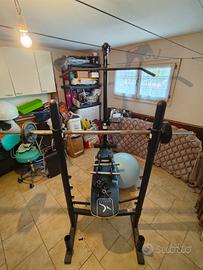 Palestra completa Domyos: Panca, Lat Machine, Bila