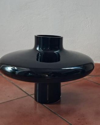 Vaso grande da terra in vetro lucido nero