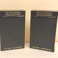Coppia custodia Zippo scatoline vintage originali