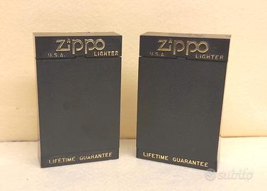 Coppia custodia Zippo scatoline vintage originali