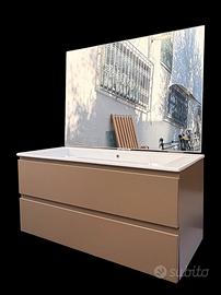 Mobile lavabo sospeso con specchio