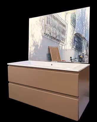 Mobile lavabo sospeso con specchio