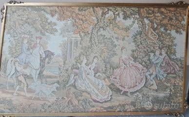 Arazzo con scena di vita quotidiana del Settecento