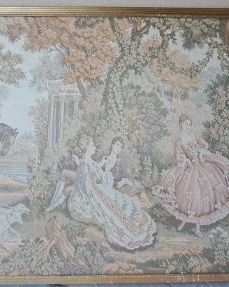 Arazzo con scena di vita quotidiana del Settecento