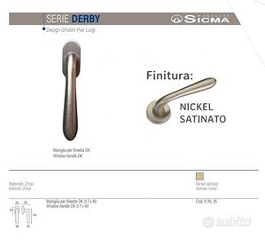 Maniglia finestra SICMA Derby zircal DK 7x40mm