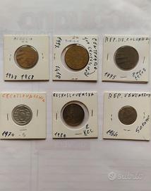 Mini serie di 6 monete RARE straniere varie