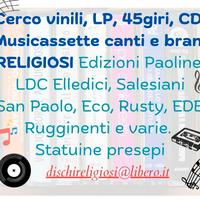 Dischi cassette CD canti religiosi presepe 