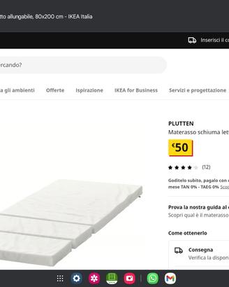 Materasso bimbi ikea