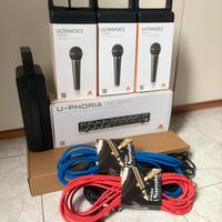 *VENDUTO* Set podcast 3 microfoni + scheda audio