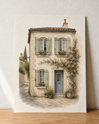 Maison de village francese – poster A3