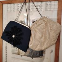 due pochette vintage oro e blu