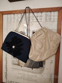 due pochette vintage oro e blu