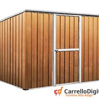 Casetta box giardino Acciaio 260x185cm fin legno