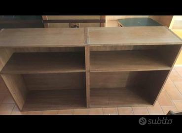 Mobiletto libreria in legno  basso  , 180x40x94