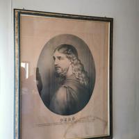 Antico ritratto di Gesù tecnica china su carta