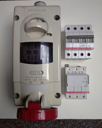 int.trifase + neutro 16 a , int.45 a + 32 a fusibi