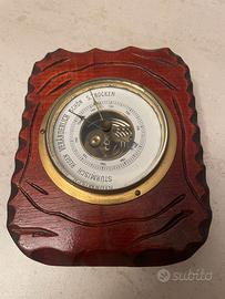 STAZIONE METEREOLOGICA BAROMETRO ANEROIDE IN LEGNO