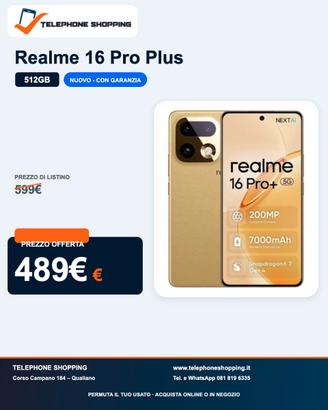 Realme 16 Pro Plus 12/512GB Nuovo
