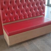PANCA IN PELLE ROSSA