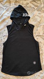 Canotta Nera con Cappuccio BodyBuilder Nfluence