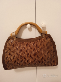 Borsa vintage in Paglia intrecciata