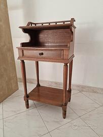 Mobiletto vintage portatelefono in legno