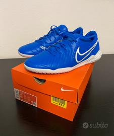 Nike tiempo bianche e blu best sale